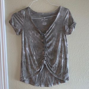 Grey/green American Eagle top